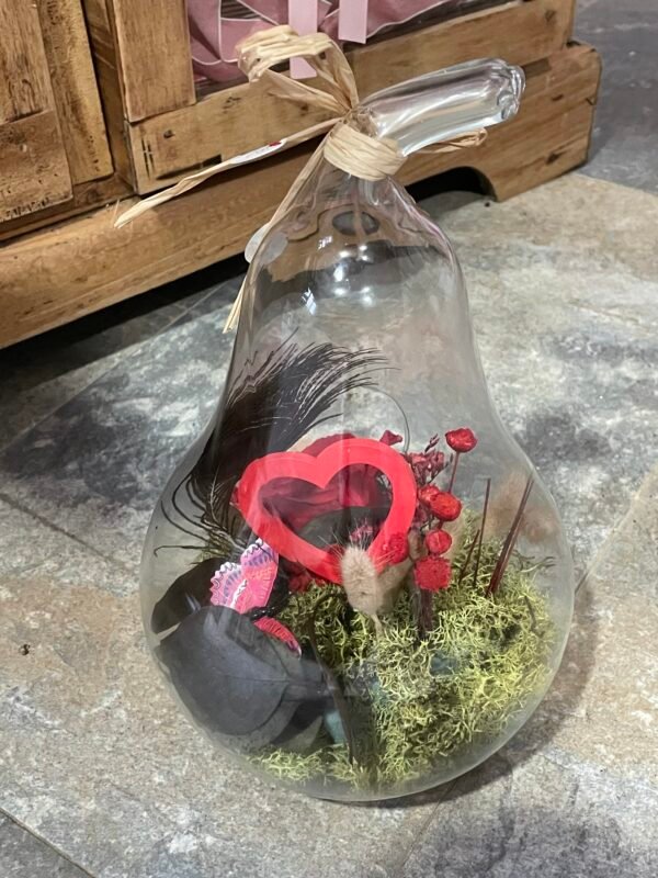 Botella de rosas